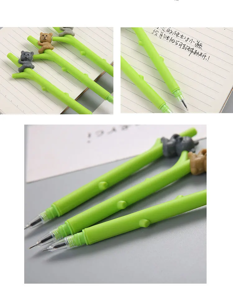 30 шт. ручка Корейская Милая мультяшная коала гелевые ручки креативные офисные канцелярские принадлежности авторучка черная школьная писательская ручка