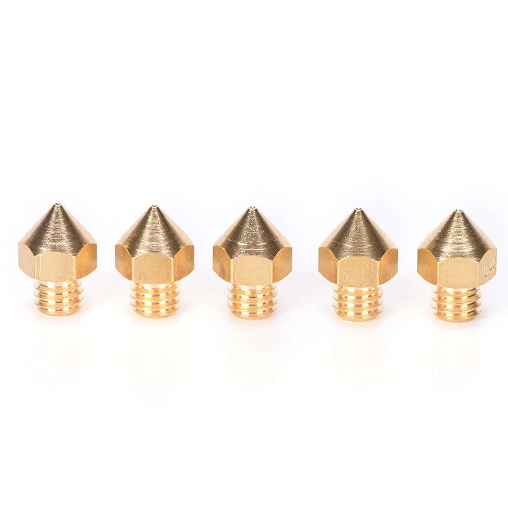 10pcs/lot Brass 0.4mm Extruder Nozzle Print Head For MK8 Makerbot Prusa I3 3D Printer