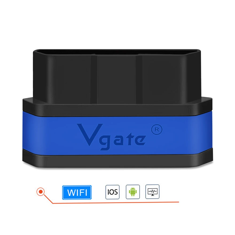 Vgate iCar2 V2.1 elm327 OBD2 Wifi Bluetooth сканер для Android/IOS Wi-Fi iCar 2 OBD2 автомобильный диагностический инструмент VS ELM 327 V1.5 - Цвет: WIFI Blue Black