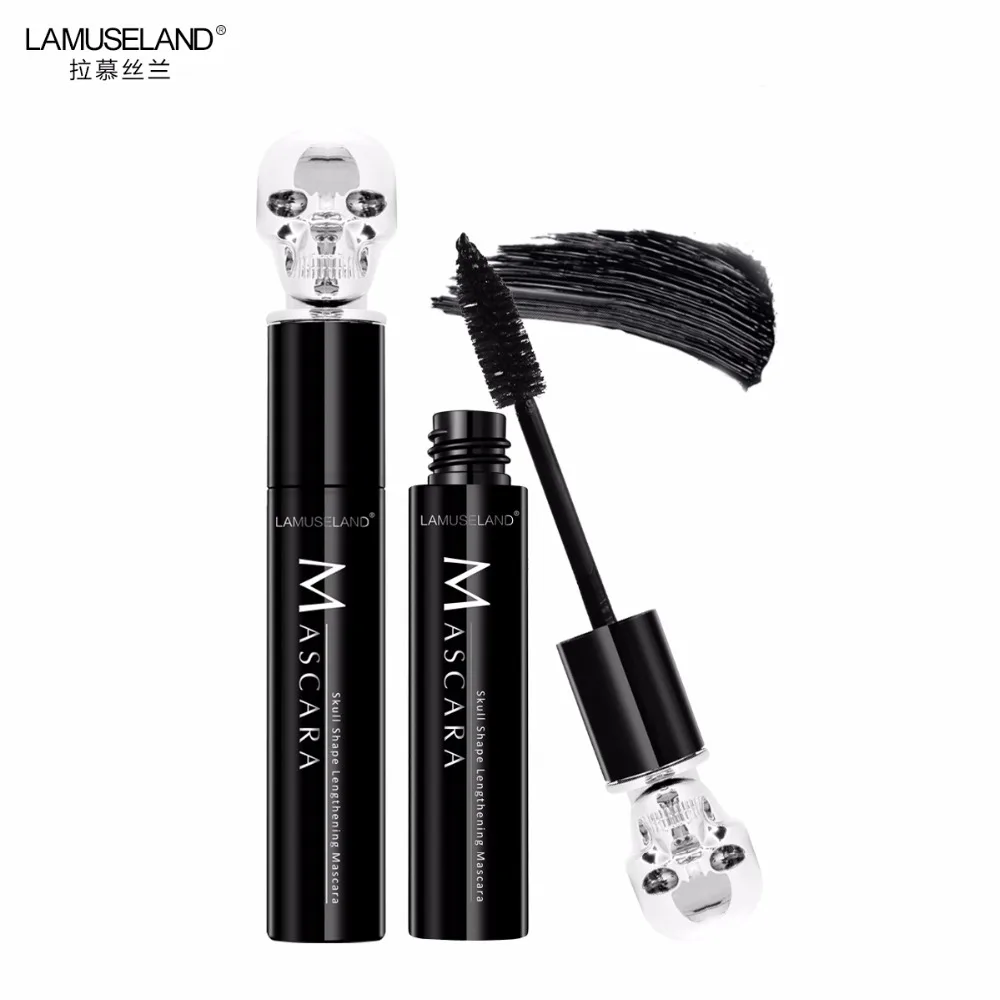 

Skull Shape Lengthening Mascara Curling Thick Black Mascara Maximum 14g Eyes Makeup Brand LAMUSELAND #L18E02