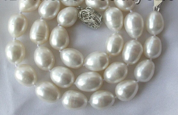 

feel shipping RHJ0074 stunning big baroque white freshwater cultured pearl necklace
