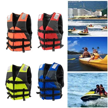 

Swimming Drifting Boating Life Vest Fishing Life Vest Adult Reflective Adjustable Waistcoat Jacket