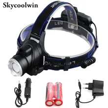 3500 люмен CREE светодиодный ИК-датчик налобный фонарь перезаряжаемый походный головной светильник с литий-полимерным аккумулятором 4 режима белый светильник 4 шт./лот