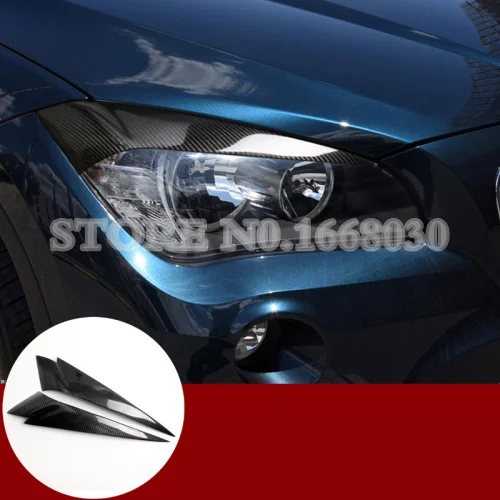 

Carbon Fiber Headlight Eye Lid Eyebrow Trim Cover 2pcs For BMW X1 E84 2009-2015