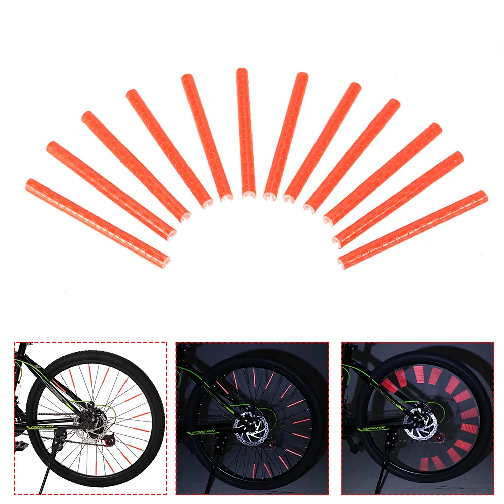 12PCS/lot Bicycle Bike Wheel Spokes Reflective Stick Tube Safe Cycling