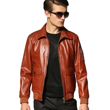 Джентльмен простой натуральная овчина Мужская куртка обычная мужская повседневная черная куртка мужская натуральная кожаная куртка