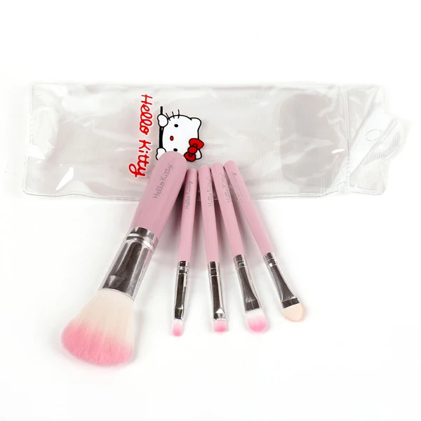 Розовый HELLO мини-набор кистей 5 шт. набор профессиональных кистей для макияжа красота maquiagem make up pincel maquiagem сумка OPP бесплатно - Handle Color: Розовый