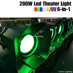 Освещение для сцены Дискотека Теплый Холодный белый/RGBW 4 в 1/RGBWAUV 6 в 1 dmx par led cob 200 Вт монолитный блок светодиодов свет с дверью сарая