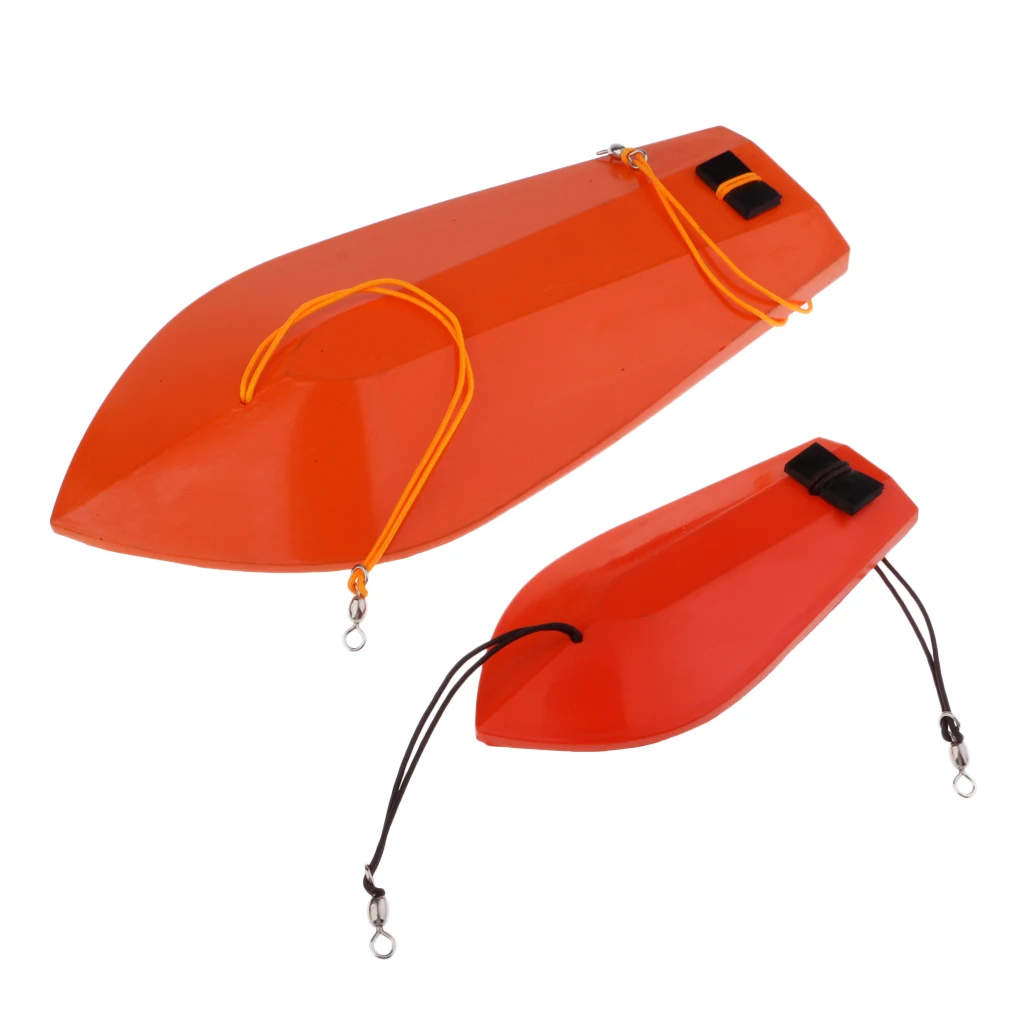 2Pcs Wooden Diving Trolling Board Boat Fishing Line Downrigger S & M