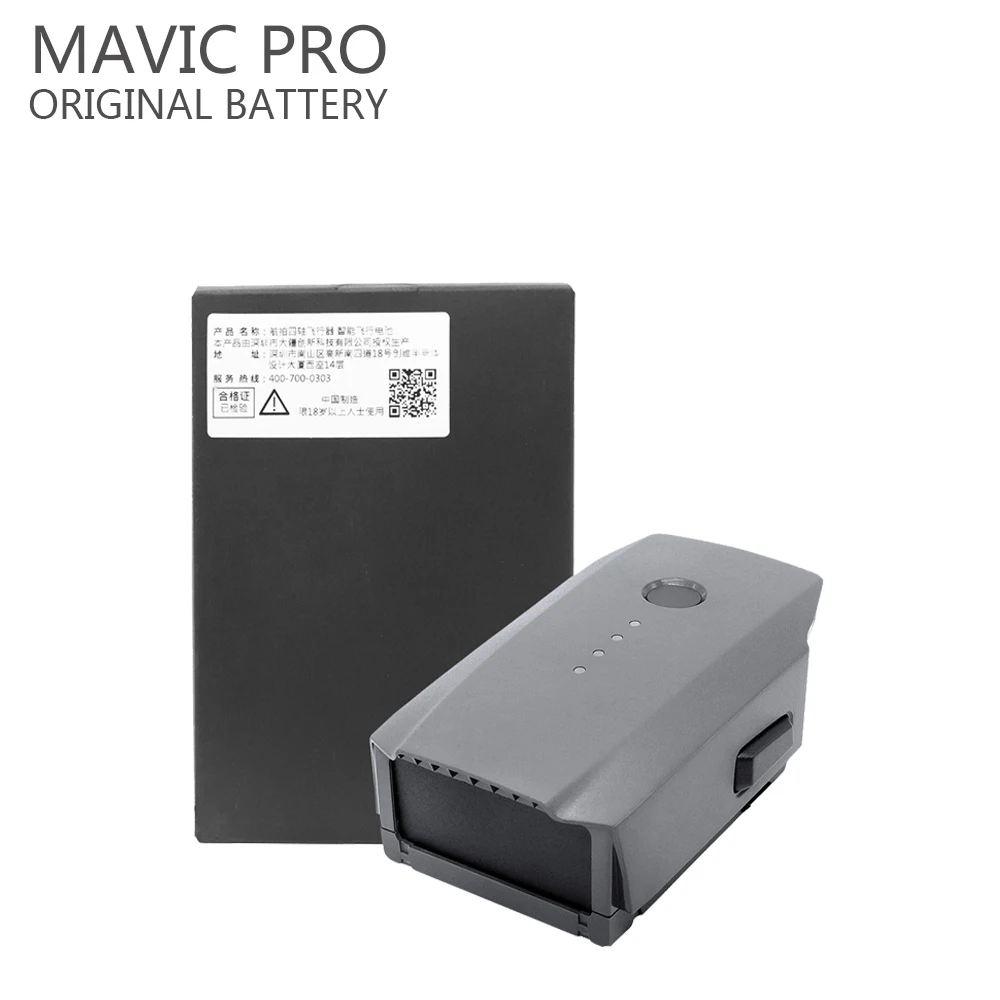 

Original DJI Mavic Pro Intelligent Flight Battery Level B Batteries Max 27-min flight time for DJI MAVIC PRO Drone Accessories