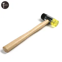 1 шт. 250 мм двусторонний молоток мягкий молоток с пластиковыми и резиновыми детабельными головками молоток ручной инструмент для дерева