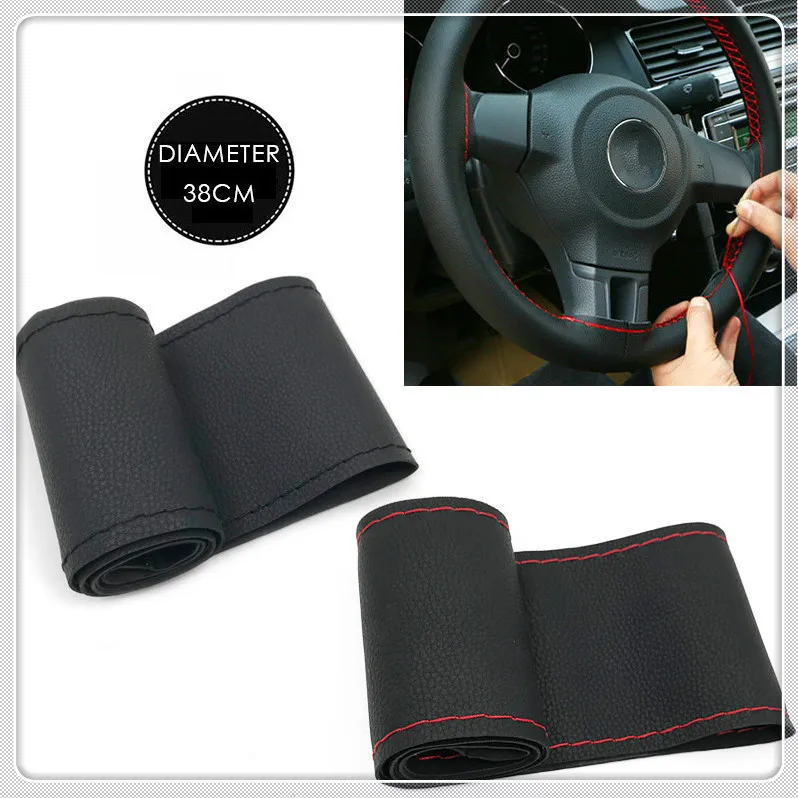 38CM Steering Wheel Covers Leather braid for Infiniti G37 FX50 FX37 FX35 Essence EX37 QX QX60 Q30 Q70L M35h JX Q80 IPL QX30 | Автомобили и