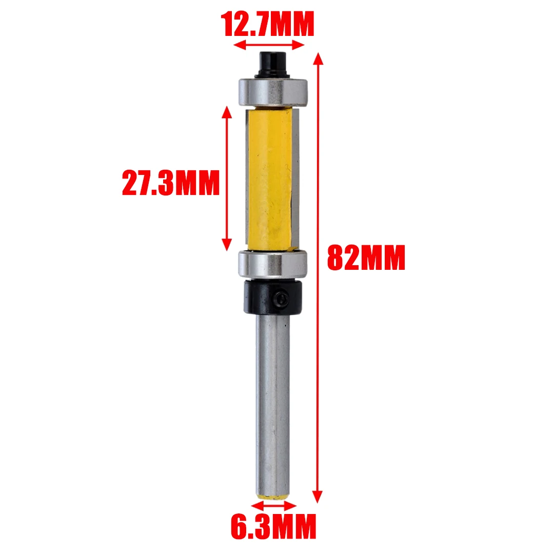 1pc 6.3mm Shank Flush Trim Pattern Router Bit Panel Top &Bottom Bearing Woodworking Milling Cutter