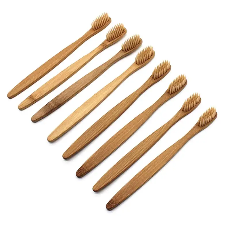 

8pcs/Pack Bamboo Toothbrush Natural Bamboo Eco Friendly Soft Bristle Wooden Handle Dental Tooth Brush Travel Oral Care