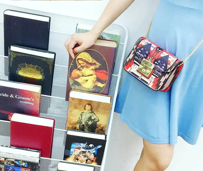 Женская печать цепочка сумка Корейская версия руки сумка на плечо индивидуальная модная сумка Повседневная модная сумка через плечо