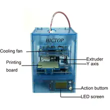 Portable Prusa I3 3D Impresora Printer with DIY Installation Tools 80*80*80mm Printing Size