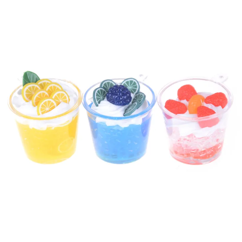 

TOYZHIJIA 1pc 1: 6 Dollhouse Miniature Drink Ice Cream Cups Set Model Pretend Play Mini Food Doll Accessories Fit Toy Wholesale