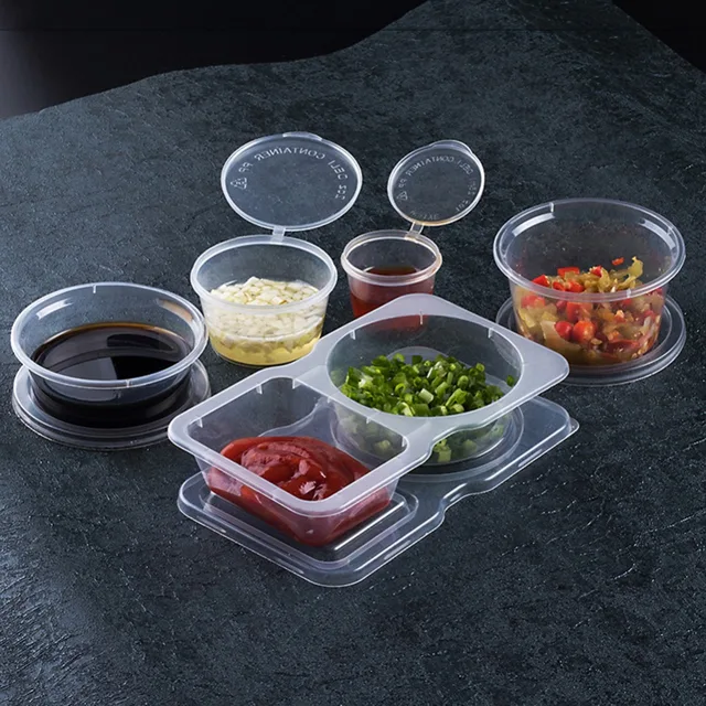 80 100x transparent plastic disposable sauce cups takeaway food 80 100x transparent plastic disposable sauce cups takeaway food storage containers for tomato sauce salad