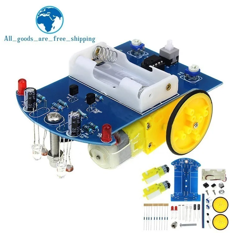 D2-1 DIY Набор интеллектуальная линия слежения умный автомобильный комплект ТТ мотор электронный DIY Набор умный патруль автозапчасти DIY Электронный