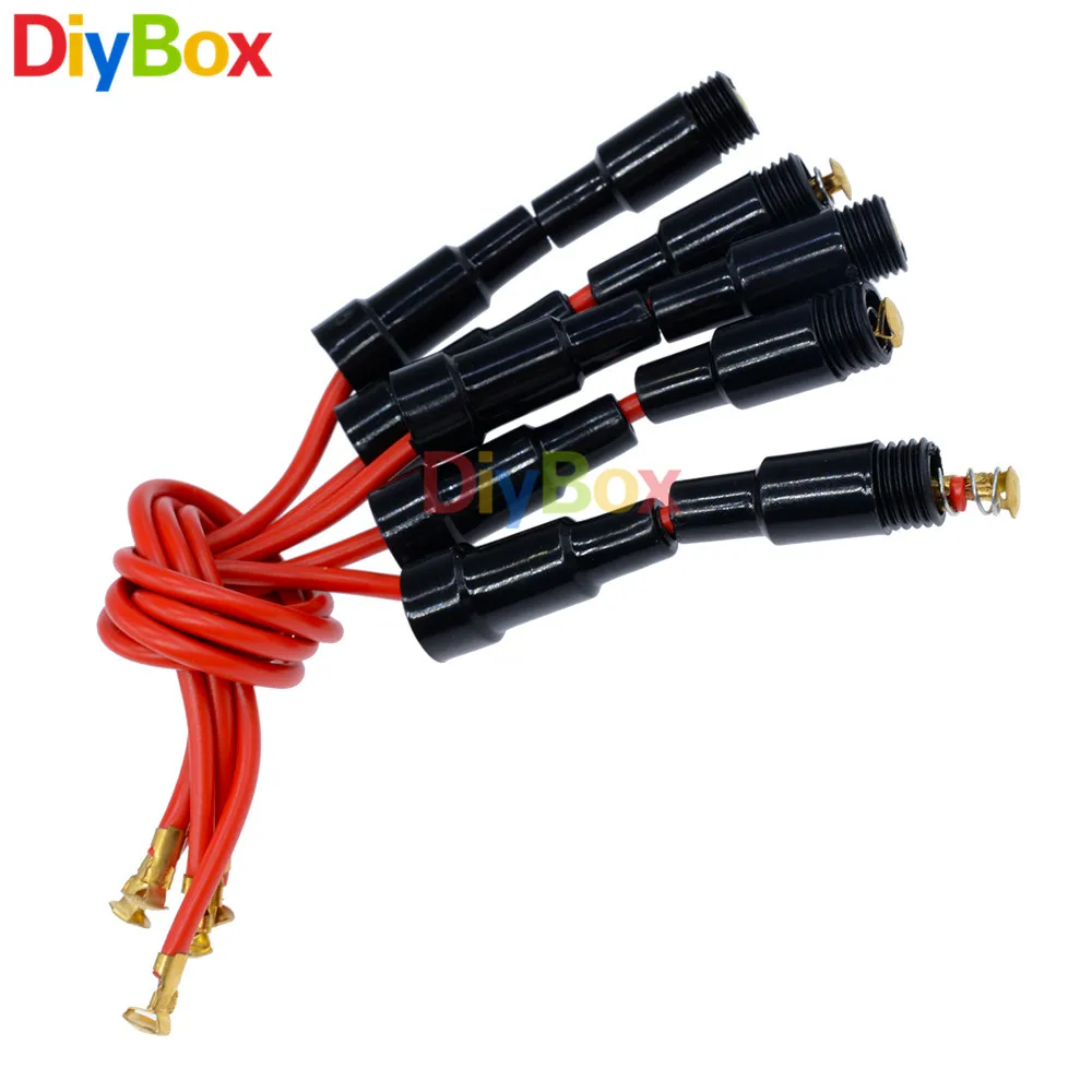 5pcs 20CM Home Protection Inline Fuse Holder Copper Wire Components 5A 220V Fuse Box