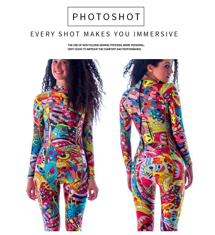 3mm Women Swimming Suit Full Dive Suit Neoprene Wetsuit Color Snorkeling Water Sport Clothes Camouflage7
