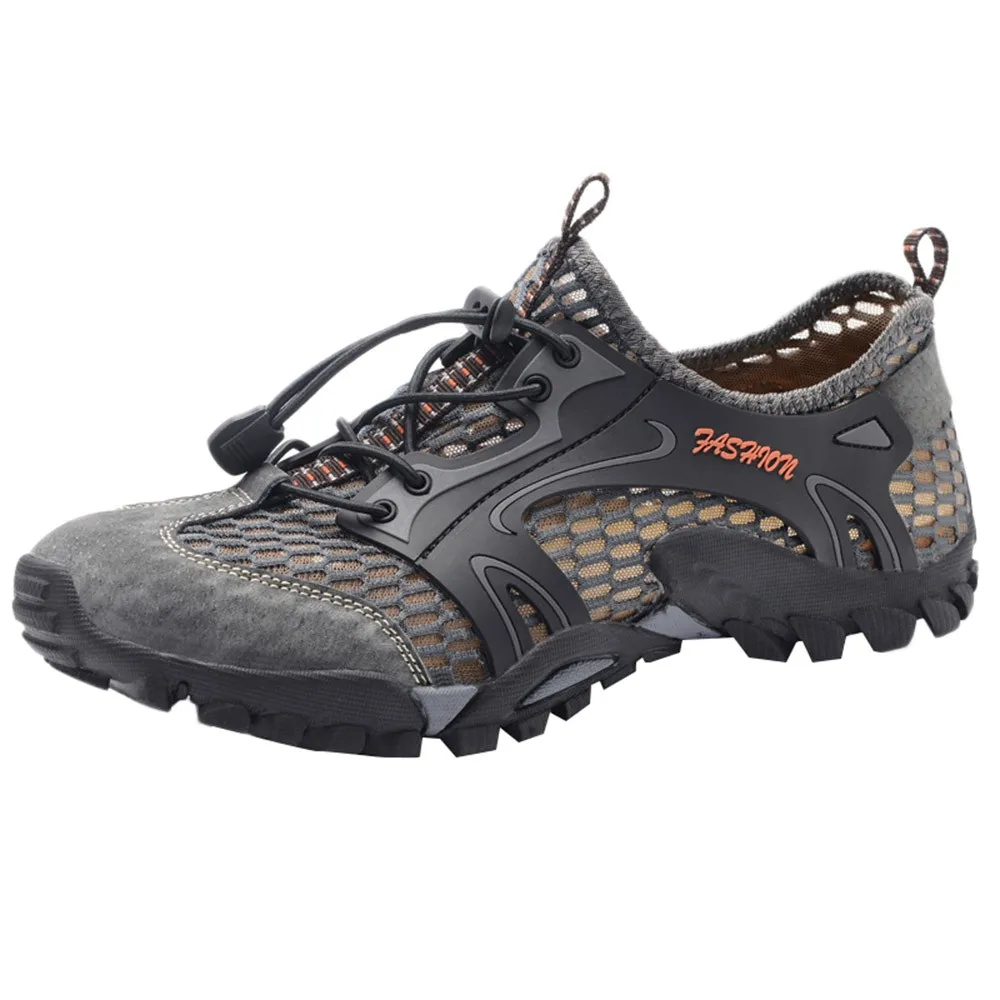 Сетчатый дышащий мужской походная обувь Нескользящая альпинистская горная амфибия обувь для рыбалки уличная спортивная обувь быстросохнущие кроссовки