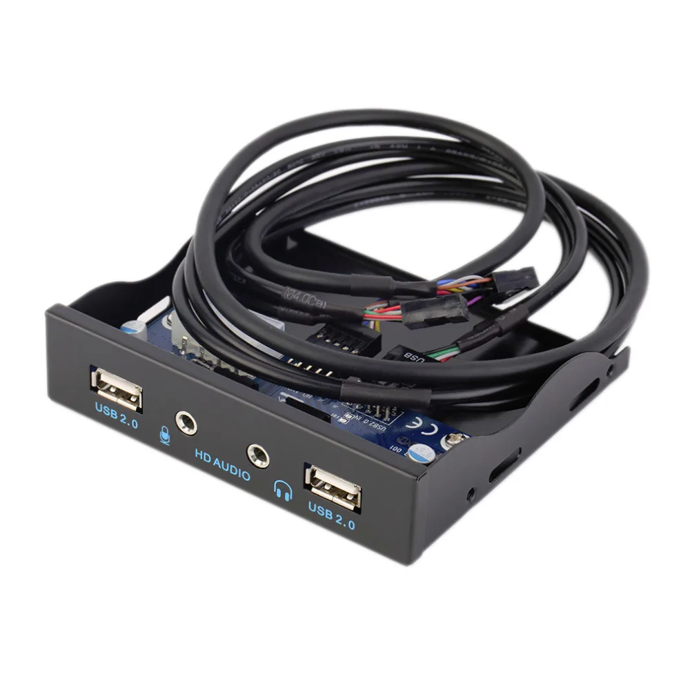 حار عالميا 3.5 ''2-USB 2.0 ميناء محوري + HD إخراج الصوت قرص مرن التوسع الجبهة لوحة جديد