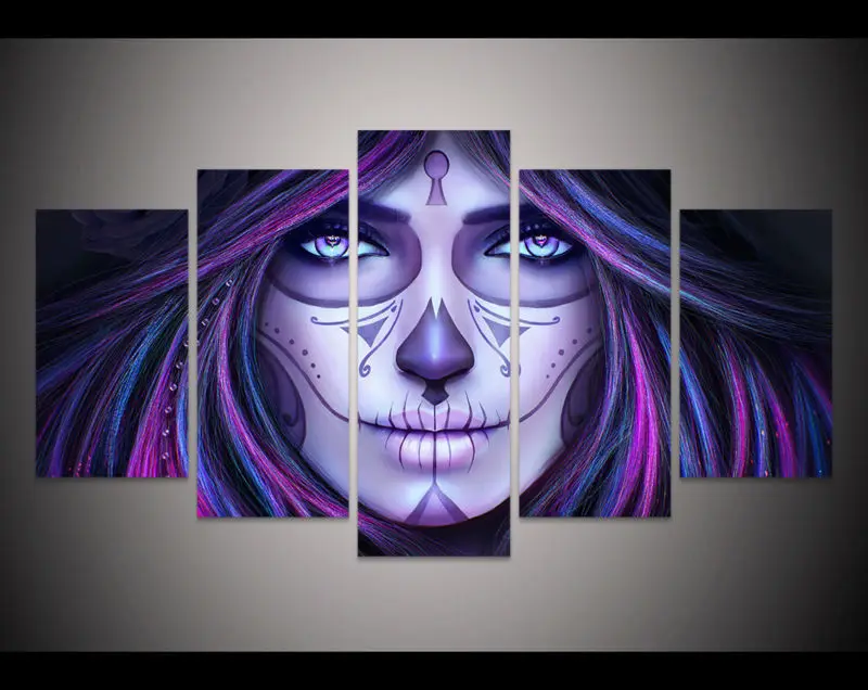 

Framed Print la catrina Painting Halloween Wall decor Home decor picture print Halloween Oil Painting on canvas art /PT0506