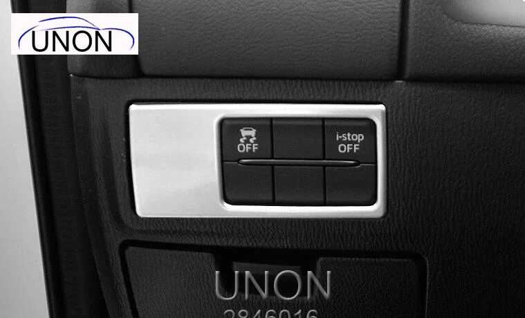 

Fit For 2017 Mazda 6 Atenza ABS Chrome Fog lamp switch sequins Car Accessories 1pcs