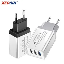 3-Порты USB Зарядное устройство 5 V/2A стены, ВЫСОКАЯ ЧЁТКОСТЬ, быстро заряжающийся мобильный телефон, планшет универсальная зарядка для Apple iPhone X iPad samsung Сяомэй huawei