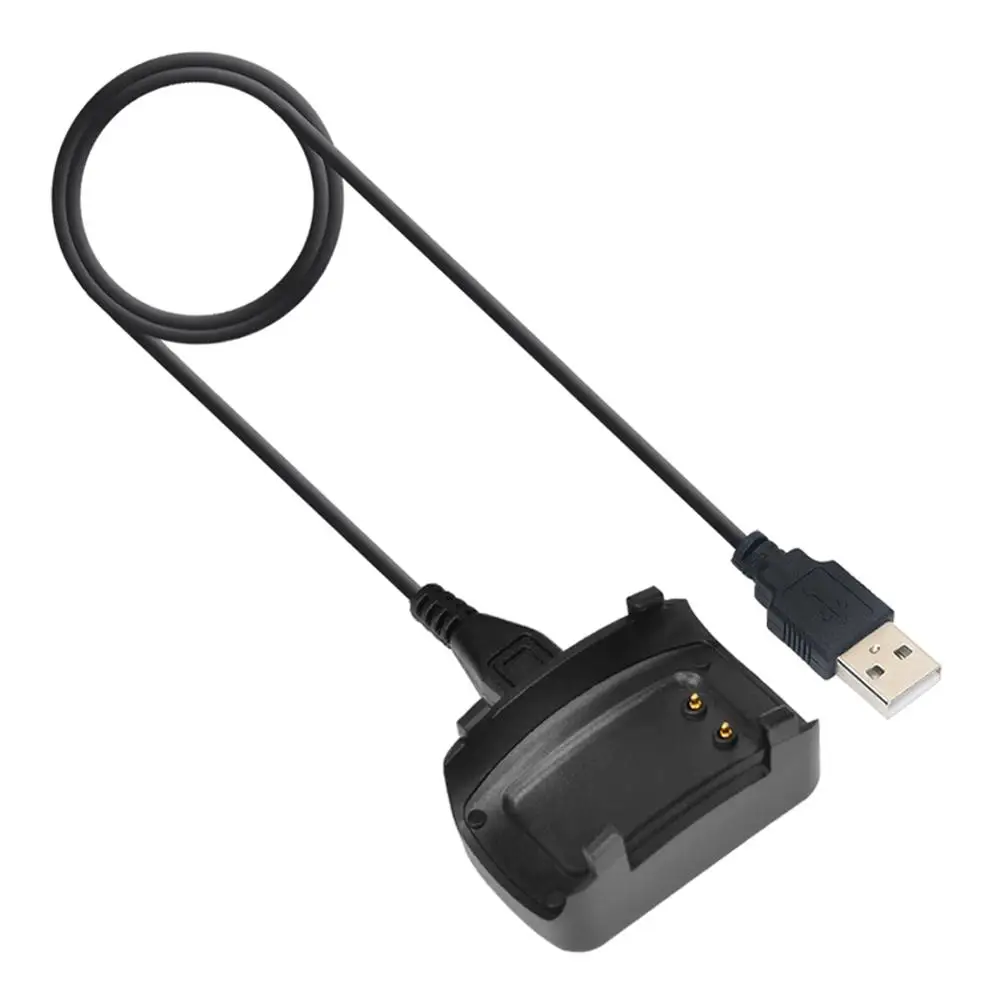 2 цвета usb зарядная Колыбель зарядное устройство кабель для samsung gear Fit2 Smart Смарт часы 100 см кабель идеально подходит для путешественников - Цвет: Black