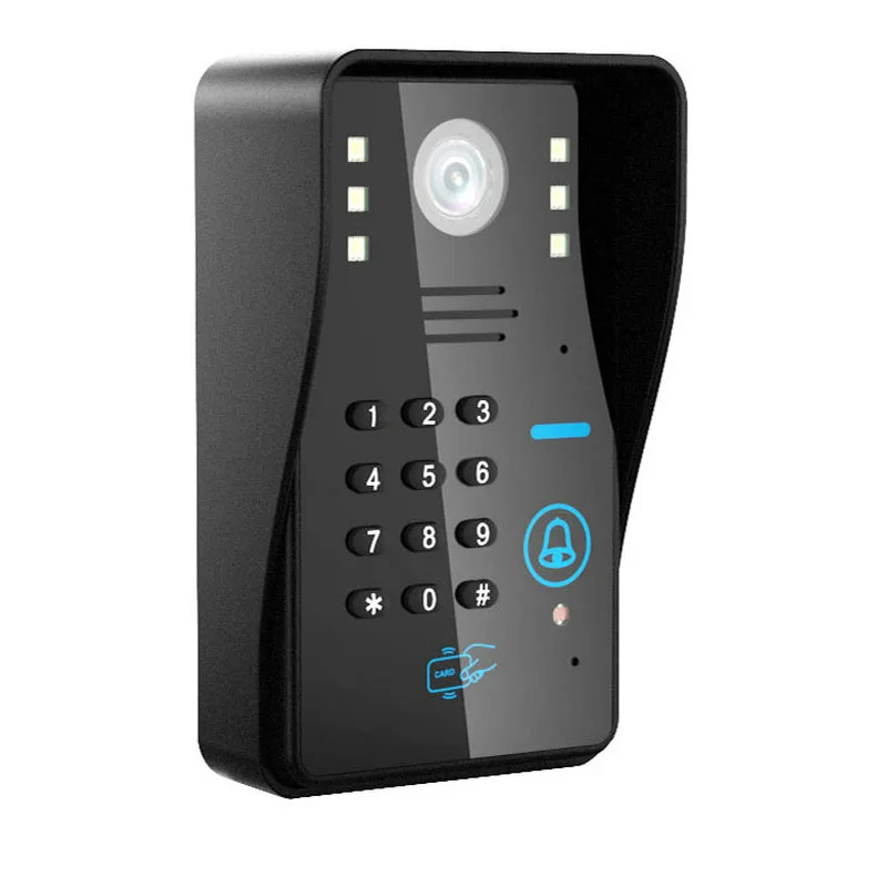 SmartYIBA Wifi Intercom Door Phone 7 Inch TFT LCD Wired Video Doorbell RFID Password Unlock APP Control Door Intercom Smart Home
