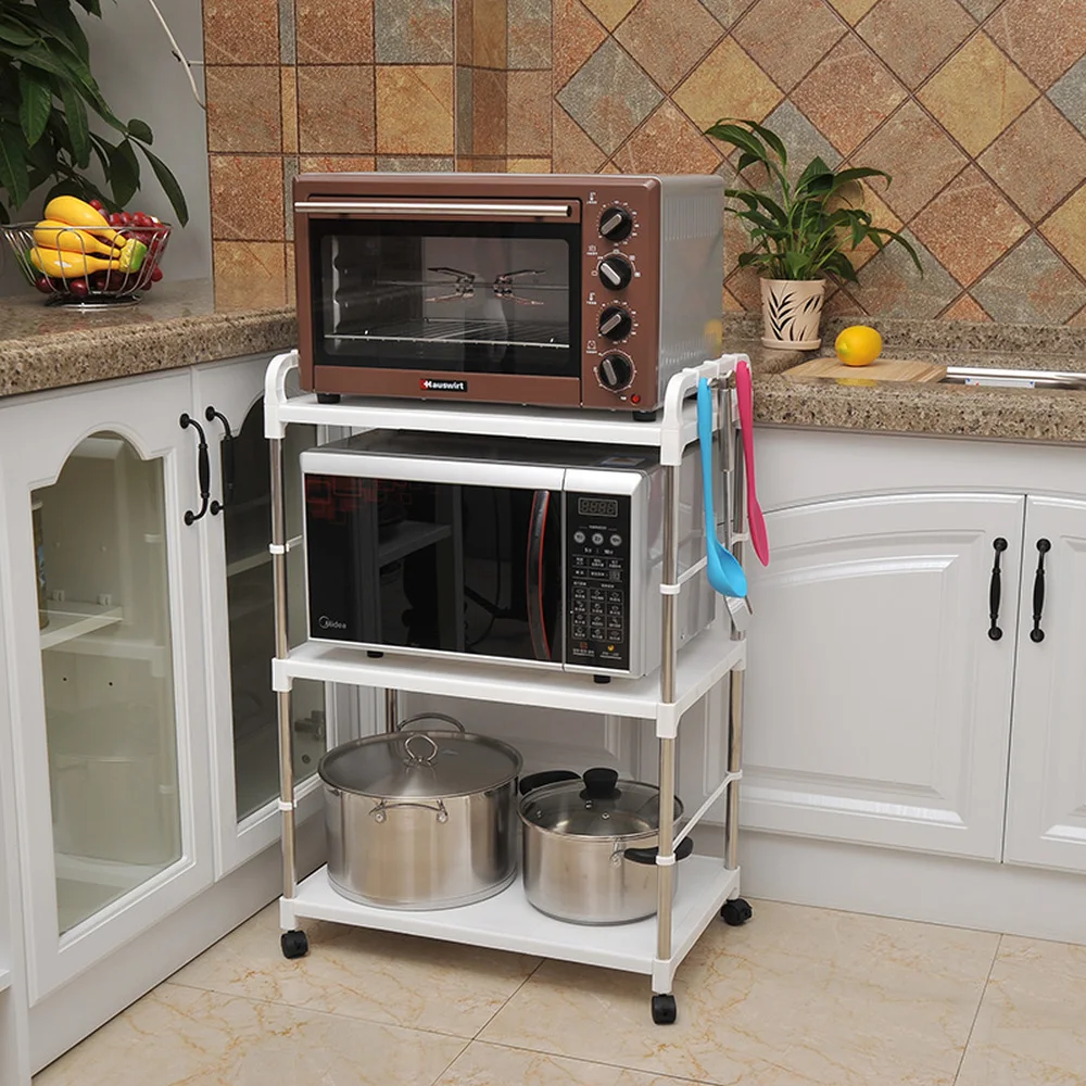  Single-layer 2-layer kitchen seasoning rice cooker storage shelf Microwave oven shelf oven rack sta - 32909112017