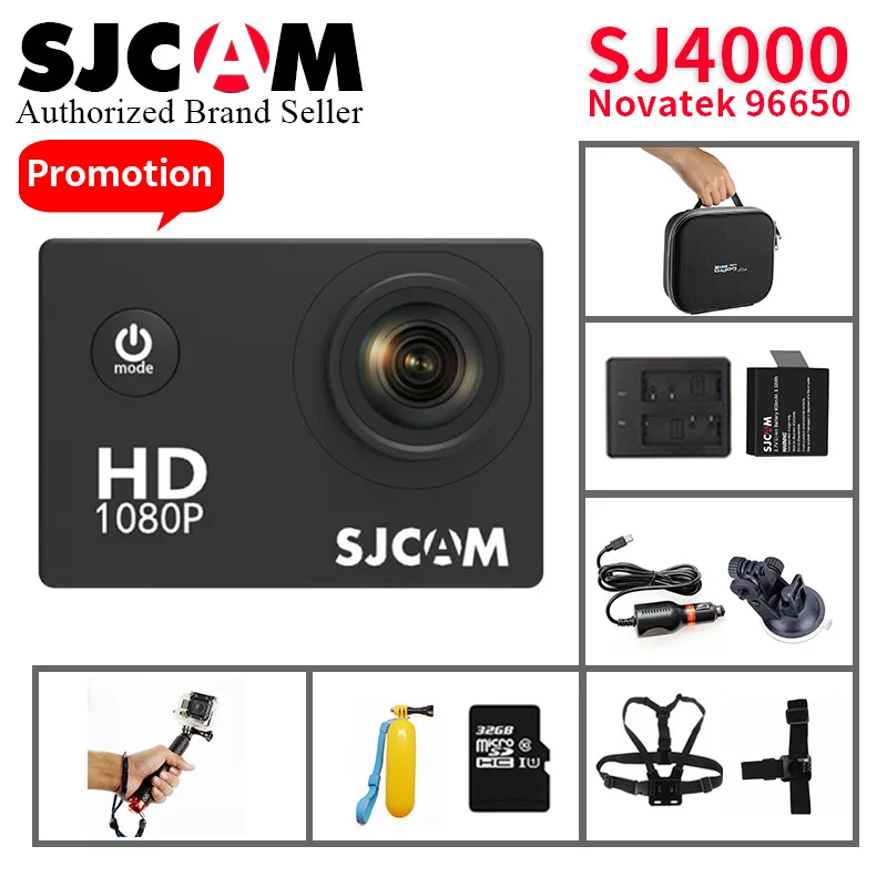 

Original SJCAM SJ4000 Action Camera go Waterproof pro Sports DV 1080P HD Extreme Helmet mini Camcorder SJ 4000 cam vs h9r camara