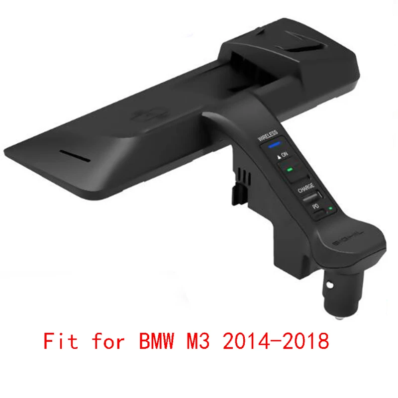 10 Вт автомобильное QI Беспроводное зарядное устройство для телефона, держатель для телефона, зарядная пластина, аксессуары для BMW 3 4 серии F30 F31 F32 F34 F36 M3 M4 - Название цвета: For M3 2014-2018