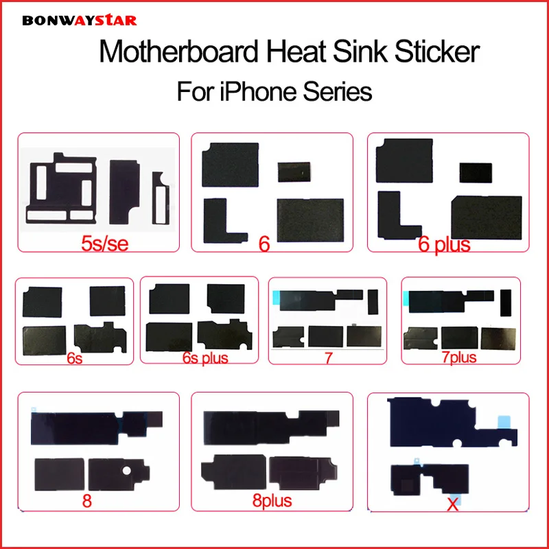 

Motherboard Anti-static Sticker Heat Sink sticker for iPhone 5s 6 6S 7 8 plus X XS Max XR Logic board heat dissipation cooling