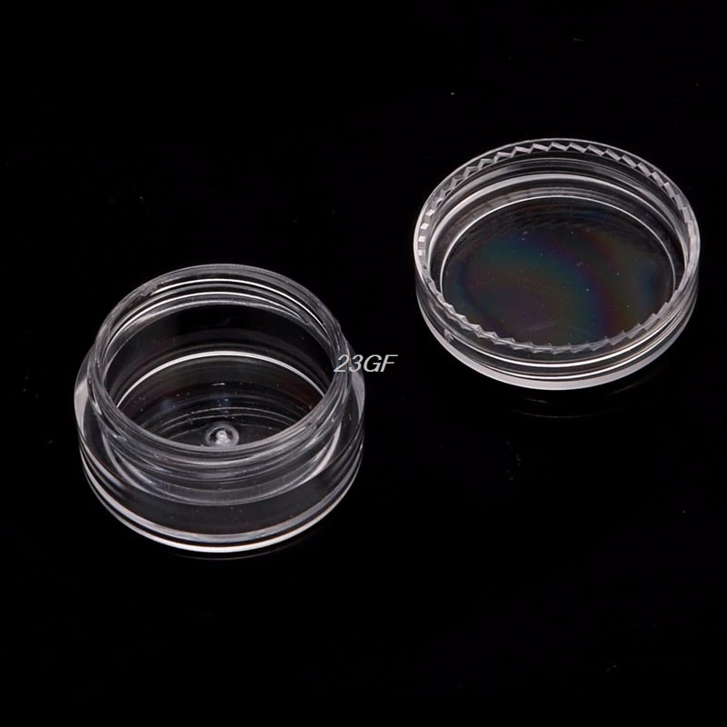 

2018 Cosmetic Empty Jar Pot Eyeshadow Makeup Face Cream Lip Balm Container Transparent round empty bottle
