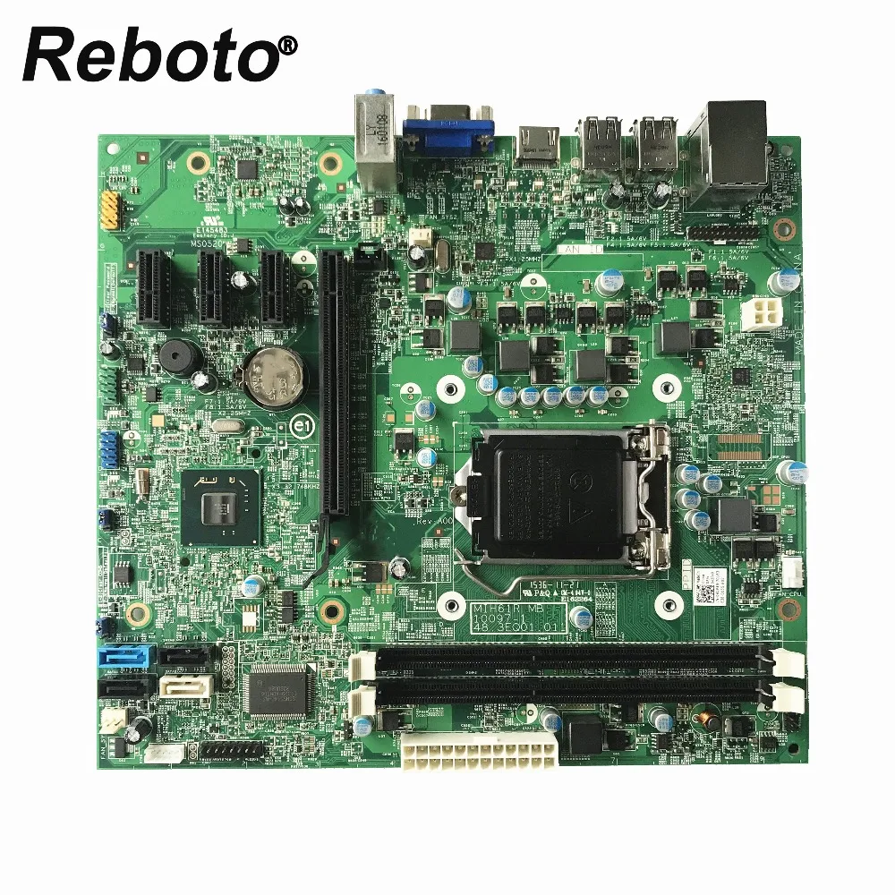 Reboto For DELL OPX 3010 Desktop Motherboard MIH61R MB 10097-1 48.3EQ01.011 CN-042P49 042P49 42P49  LGA1155 H61 DDR3 100% Tested