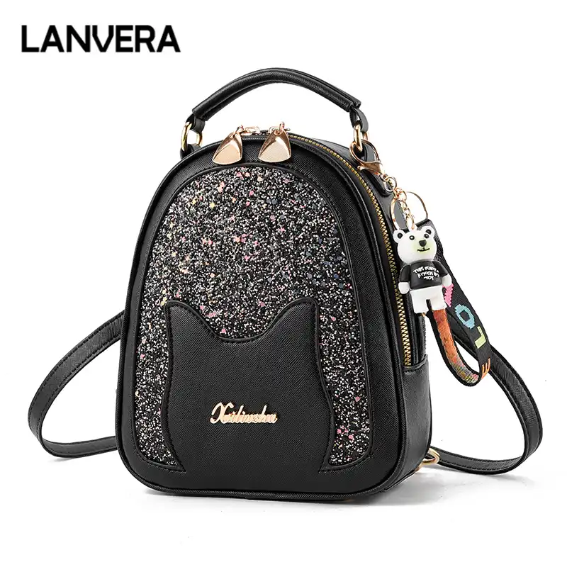 Lanvera ブランド女性固体クマスパンコール装飾リュックリベットショルダーバッグ Hotsale の女性学校財布プレッピースタイル Backback バックパック Aliexpress Lanvera ブランド女性固体クマスパンコール装飾リュックリベットショルダーバッグ Hotsale の女性学校財布プレッピースタイル Backback バックパック Aliexpress