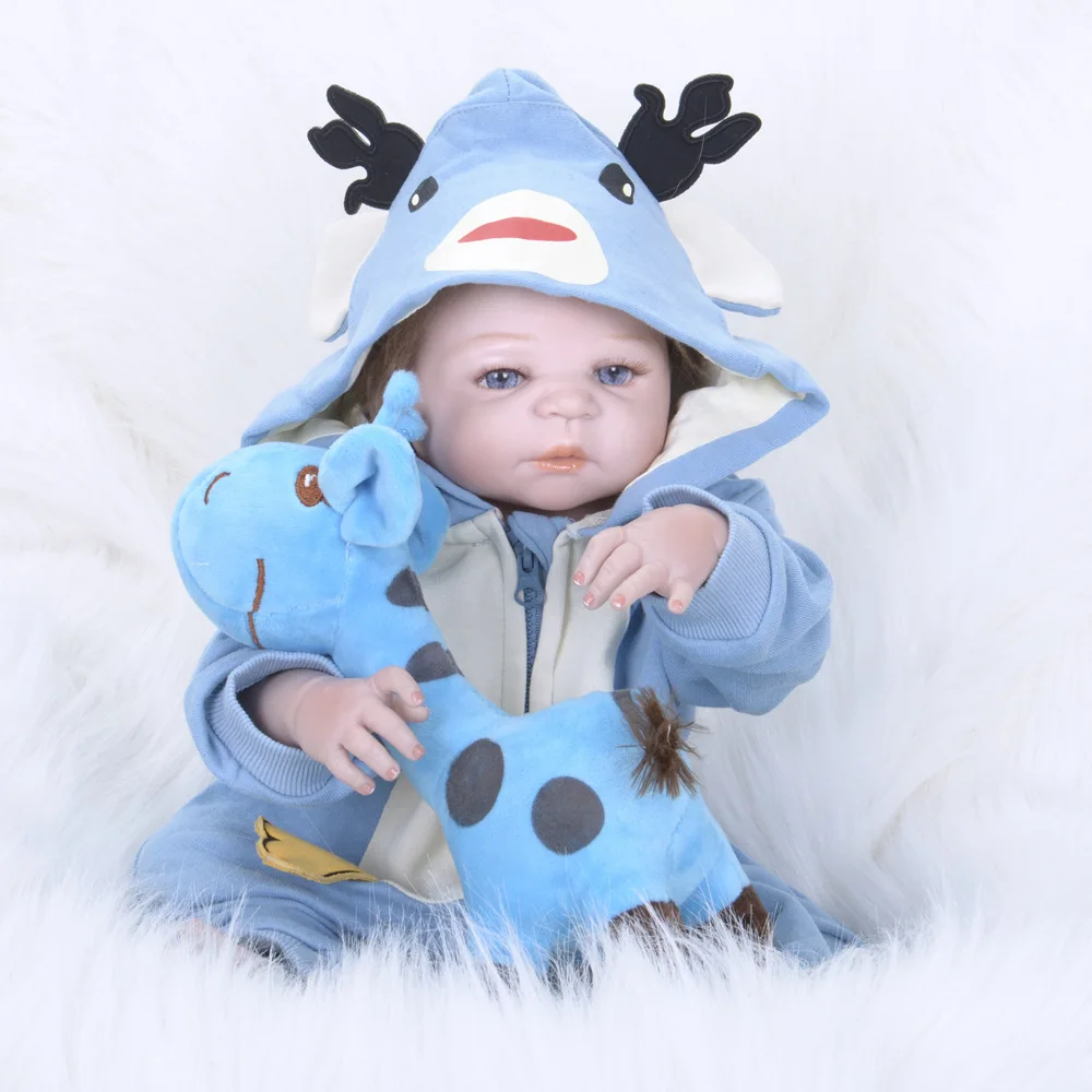 

Full Silicone Vinyl Reborn Baby Doll Realistic Girl Babies Dolls 23 Inch 58 cm Lifelike Princess Kids Toy Children Birthday Gift
