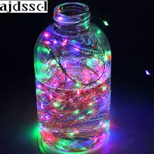 1M/2M 10/20 Leds Fairy Light CR2032 Battery Powered LED Christmas Light Copper Wire String Light For Wedding Xmas Garland Party
