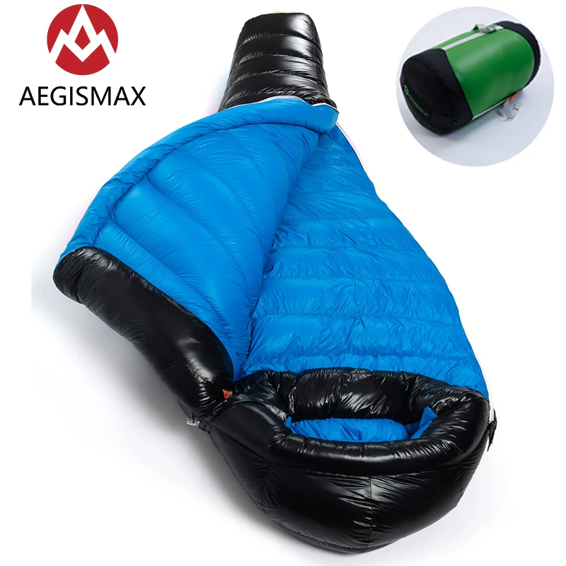 Спальный мешок AEGISMAX 800FP G1 G2 белый гусиный пух ультралегкий Нейлоновый с
