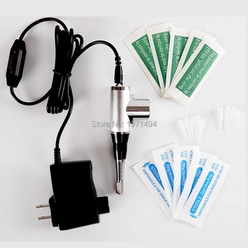 

Cheapest 1 set electric makeup tattoo machine kit professional eyebrow/lips/eyeliner/body tattoo pen micro 10pcs needles & tips