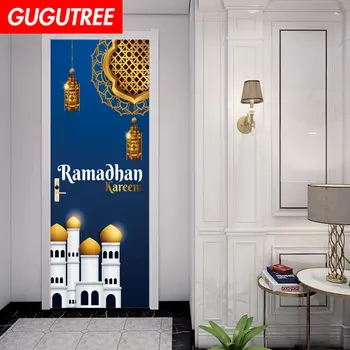 

Decorate Home 3D Muslim new year wall door sticker decoration Decals mural painting Removable Decor Wallpaper LF-756