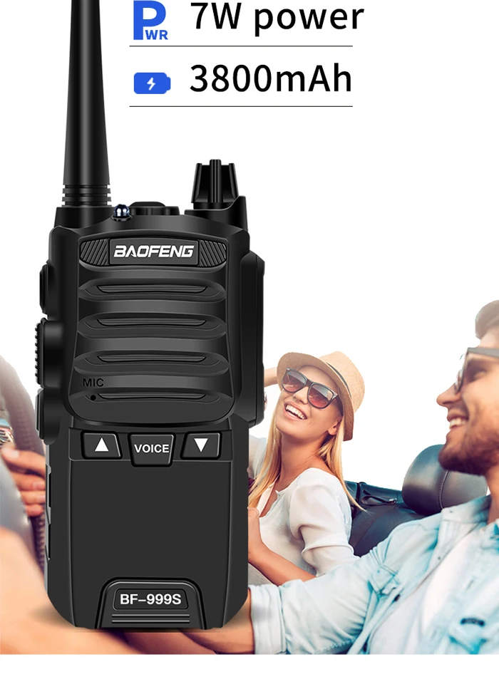 2 шт./лот BAOFENG 999S plus Walkie talkie UHF двухстороннее радио baofeng 888s UHF 400-470 МГц 16CH портативный приемопередатчик с наушником