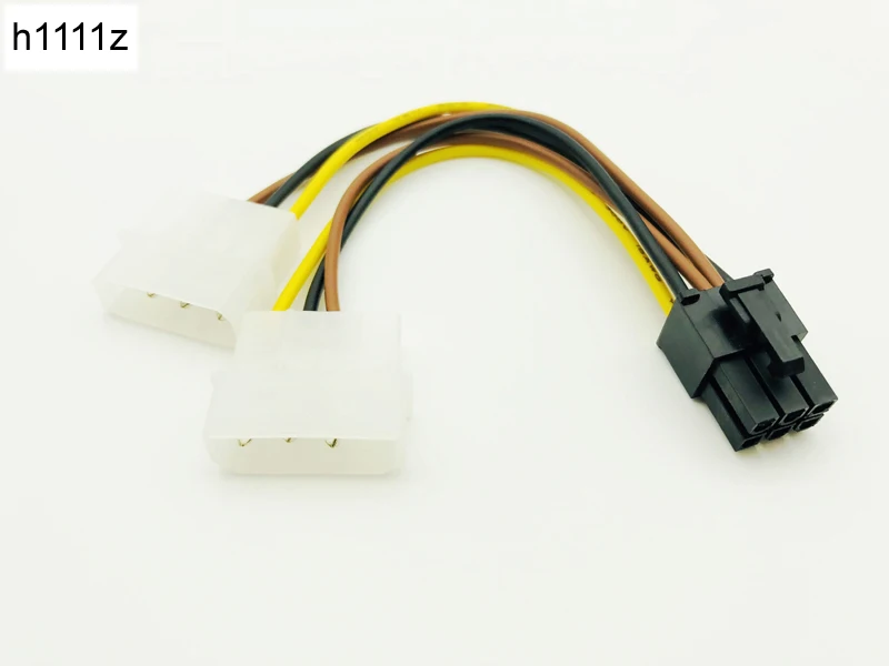 Высококачественный адаптер питания 2 x Molex к PCI E 4 контактный 6 видеоадаптер кабель