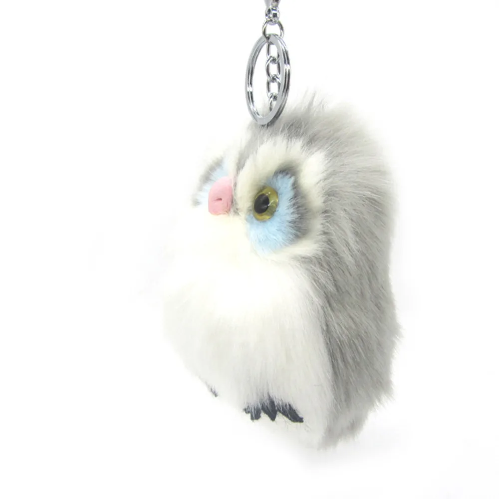 Милая обувь на платформе из искусственного кроличьего меха OwlPendant брелок для Для