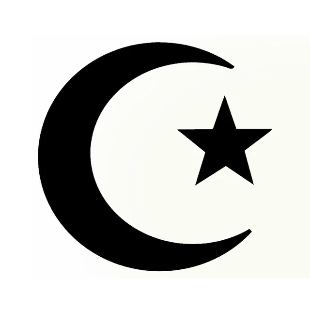15 cm x 15 cm Islam Muslim Crescent Symbol Lustige Aufkleber F r Autofenster Auto T