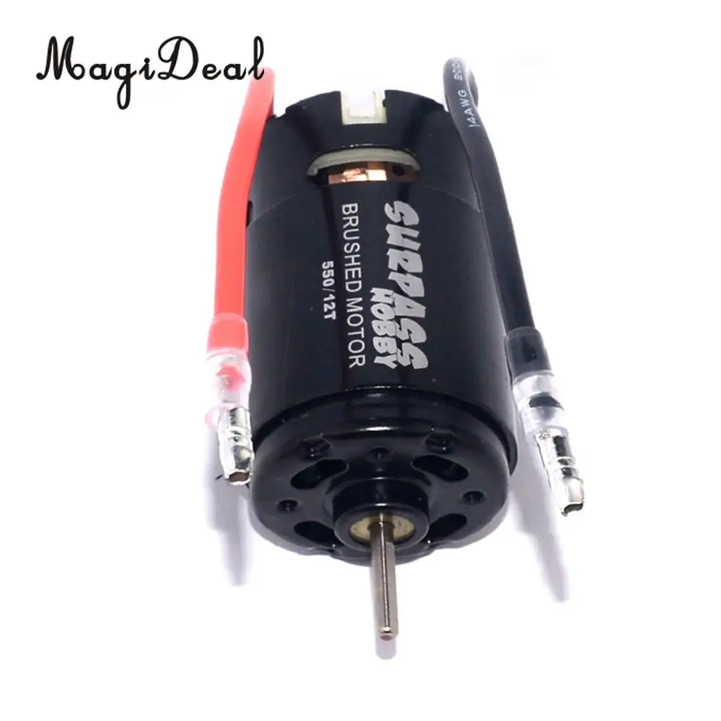 MagiDeal 550 Brushed Electric Motor with Fan for HSP HPI FS Kyosho Traxxas Yokomo WLtoys 1/10 RC Crawler Car