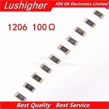 100 шт. 1206 SMD резистор 1% 100 Ом 101 100ohm 100R